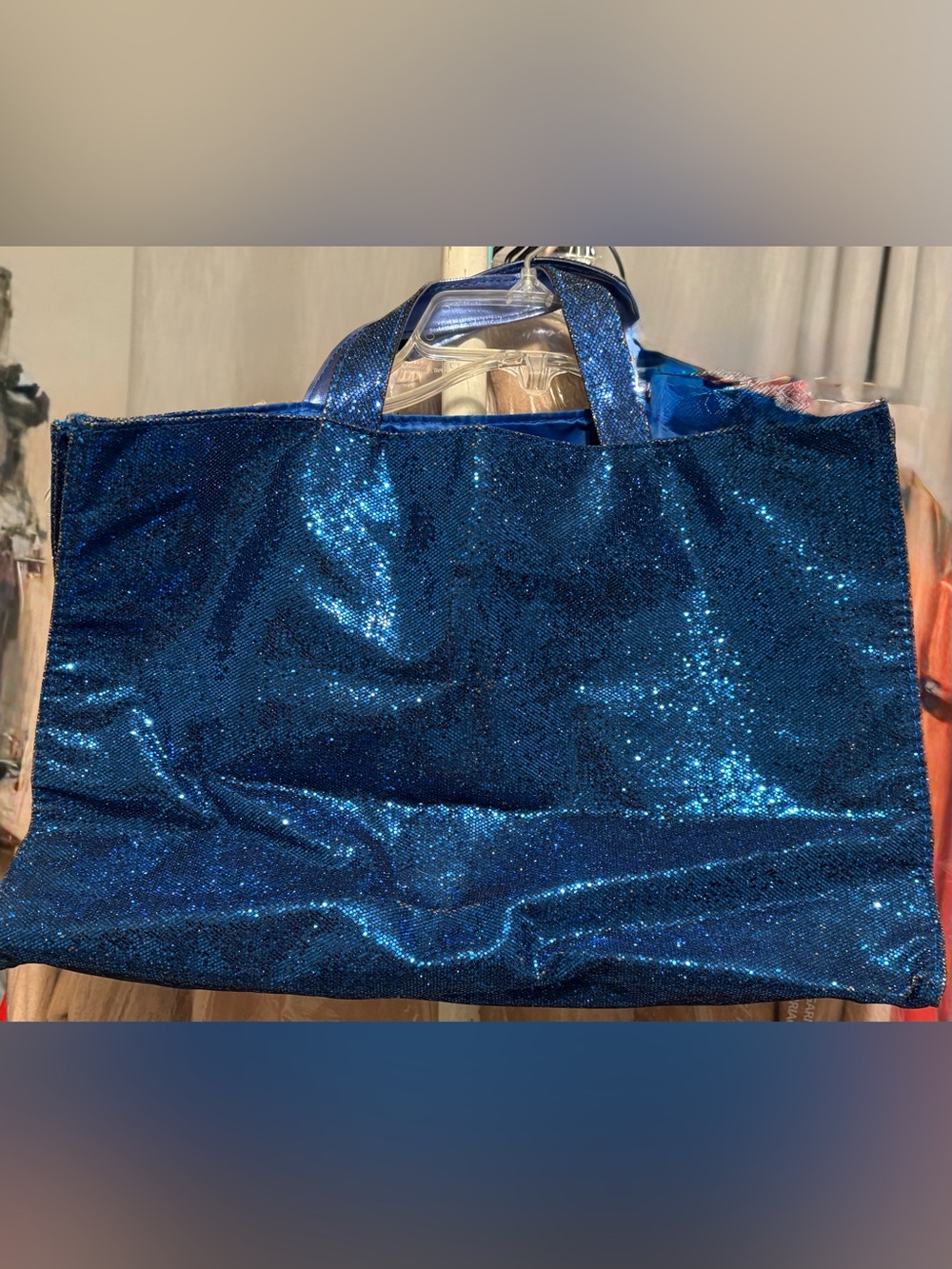 Sephora Limited Edition Midnight Blue Sequined/Glitter Tote Bag